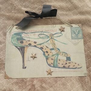 Leopard Print High Heel with Green Accents